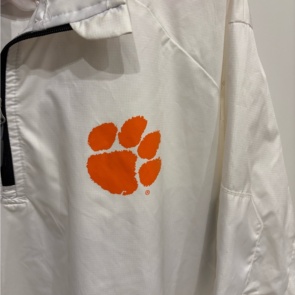 Clemson White Quarter-Zip Pullover Euc! - image 2
